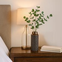 Brice Large Grey Glass Vase - Glaze 8%,Clay 92%