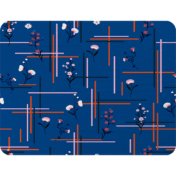 Flowers With Check Grid For Fashion Blanket - Blue - thumbnail 2