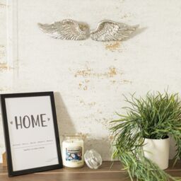 Small Silver Angel Wings Ornament - Silver - thumbnail 2