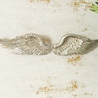 Small Silver Angel Wings Ornament - Silver - thumbnail 1