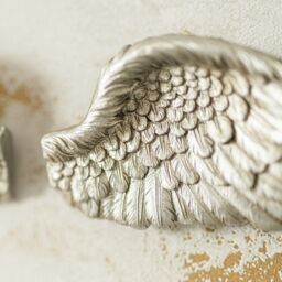 Small Silver Angel Wings Ornament - Silver - thumbnail 4