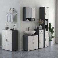 kleankin Pedestal Sink Cabinet with Shelf - Light Grey - image 1