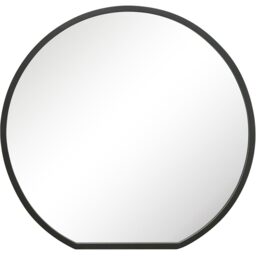 The Circulus Black Circular Garden Wall Mirror - Black / 80cm - thumbnail 3