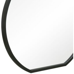 The Circulus Black Circular Garden Wall Mirror - Black / 80cm - thumbnail 4