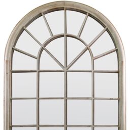 MirrorOutlet The Somerley Country Rustic Framed Arched Leaner Wall Mirror - Stone - thumbnail 3