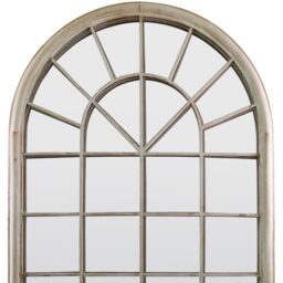 MirrorOutlet The Somerley Country Rustic Framed Arched Leaner Wall Mirror - Stone - thumbnail 4