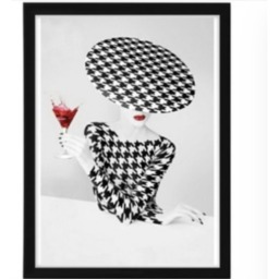 Elegance in every sip wall art framed - Black and white - thumbnail 4