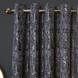 Aster Eyelet Curtain - Charcoal / 229cm - thumbnail 3