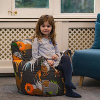 Kids Bean Bag Armchair Printed Beanbag Chair Indoor Pouffes Seat - Africa