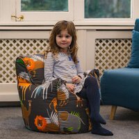 Kids Bean Bag Armchair Printed Beanbag Chair Indoor Pouffes Seat - Africa