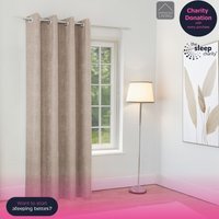 Knightsbridge Sand Blackout Chenille Eyelet Curtains - Sand / 214cm / 168cm - image 1