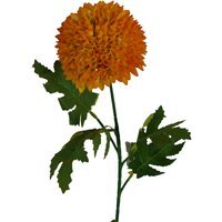 Large Ball Dahlia Artificial Flower Stem - Dahlia Ball Yellow
