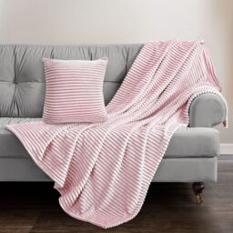 Thermal Modern Printed Cord Throw Blanket - Pink / 127x152 - thumbnail 2