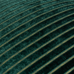 Savoy Stripe Cut Velvet Cushion - Emerald / Feather - thumbnail 5