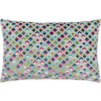 Lexington Velvet Jacquard Cushion - Grey-Pink