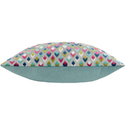 Lexington Velvet Jacquard Cushion - Grey-Pink - thumbnail 3