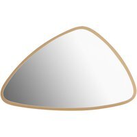 Templar Pebble Design Copper Finish Round Wall Mirror - Brown