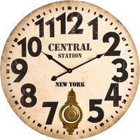 Crawley 58cm Dia Vintage Style Wall Clock - Cream
