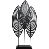 Layered Leaf Ornament - Black