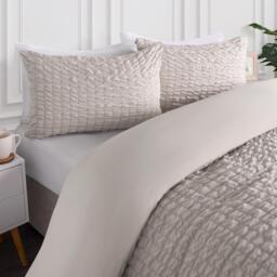 Geo Seersucker Duvet Set - Natural / Double - thumbnail 3