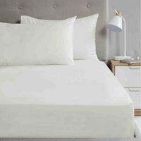 So Soft Microfibre 180 Thread Ultra Soft Polyster Fitted Sheet - Cream / King