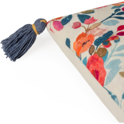 Posies Floral Tasselled Cushion - Multicolour/Blue / 80 Polyester 20 Feather - thumbnail 5
