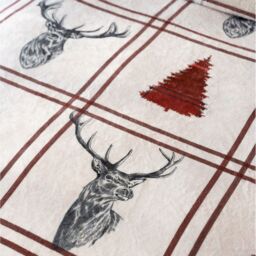 Stag Teddy Fleece Duvet Cover Set - Red / King - thumbnail 3