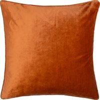 Luxe Velvet Piped Cushion 55 x 55cm - Rust / Polyester