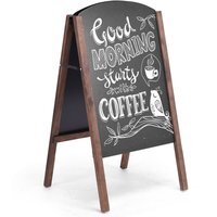 Costway A Frame Blackboard-Black - Black