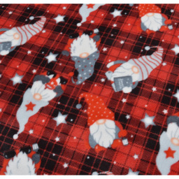 Cosy Thermal Fleece Gonks Check Flannel Duvet Set - Red / King - thumbnail 3