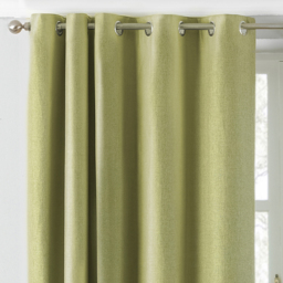 Set of 2 Atlantic Twill Woven Room Darkening Eyelet Curtains - Green / 168cm / 229cm - thumbnail 4