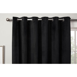 Vermont Velvet Blackout Curtains - Black / 168cm / 137cm - thumbnail 3