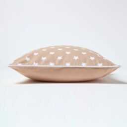 Homescapes Cotton Stars Cushion Cover - Beige / 45cm - thumbnail 3