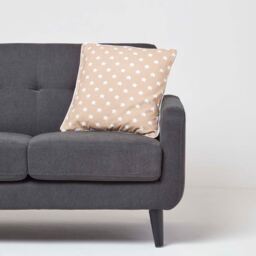 Homescapes Cotton Stars Cushion Cover - Beige / 45cm - thumbnail 2