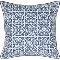 Moroccan Tile Outdoor Cushion - Blue