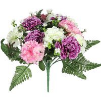 Artificial Carnation Mixed Bouquet - Purple