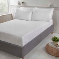 "PH Polycotton Fitted Sheets (16"")  White - White / Double"