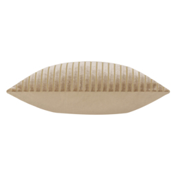 Savoy Stripe Cut Velvet Cushion - Mink / Feather - thumbnail 4