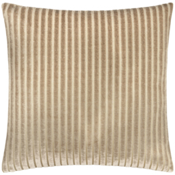 Savoy Stripe Cut Velvet Cushion - Mink / Feather - thumbnail 2