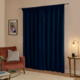 Ultimate Velvet Full Blackout Pencil Pleat Curtains - Royal / 137cm / 168cm - thumbnail 3