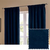 Ultimate Velvet Full Blackout Pencil Pleat Curtains - Royal / 168cm / 137cm