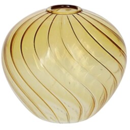 Glass Swirl Pattern Decorative Bud Vase H7cm - Yellow - thumbnail 2