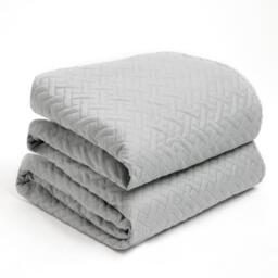 Brentfords Geo Pinsonic Throw Quilted Bedspread - Silver / Large - 200 x 240cm - thumbnail 5