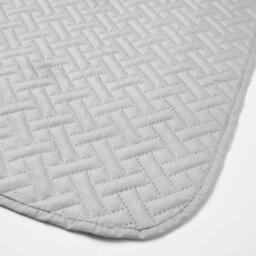 Brentfords Geo Pinsonic Throw Quilted Bedspread - Silver / Large - 200 x 240cm - thumbnail 3