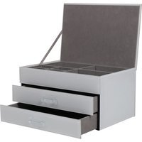 Compartment Glass Jewellery Box - White - thumbnail 1