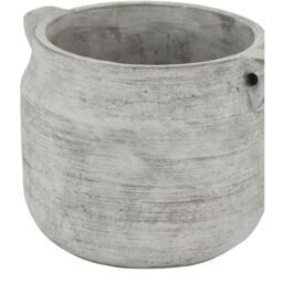 Athena Stone Hydria Faux Flower Vase - White - thumbnail 3