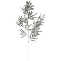 Artificial Metallic Bamboo Leaf Stem - Silver - image 1