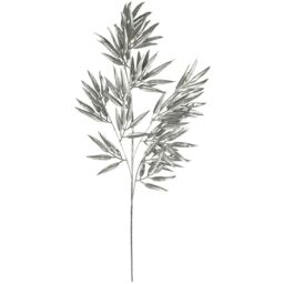 Artificial Metallic Bamboo Leaf Stem - Silver - thumbnail 2