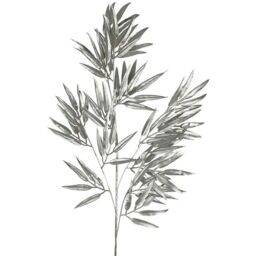 Artificial Metallic Bamboo Leaf Stem - Silver - thumbnail 3