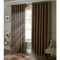 Essential Eyelet Ring Top Curtains - Beige / 167cm / 137cm